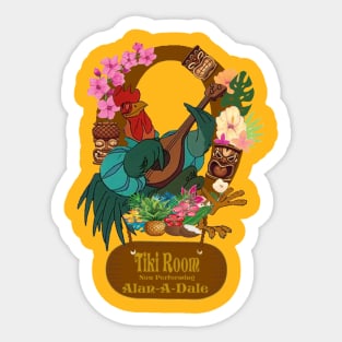 Tiki Room Rooster Sticker